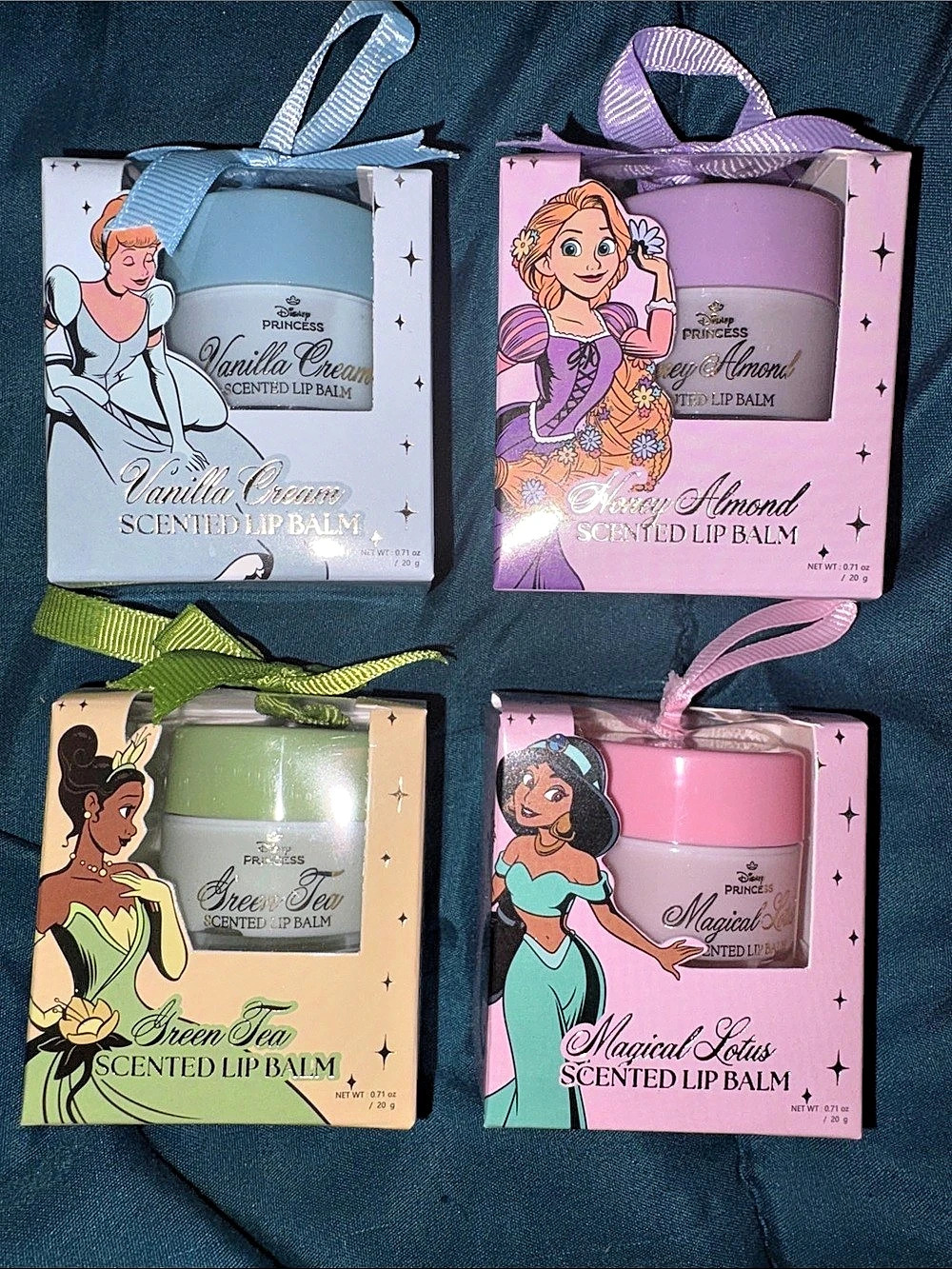 Disney Princess Scented Lip Balm Set 4-Piece NWT